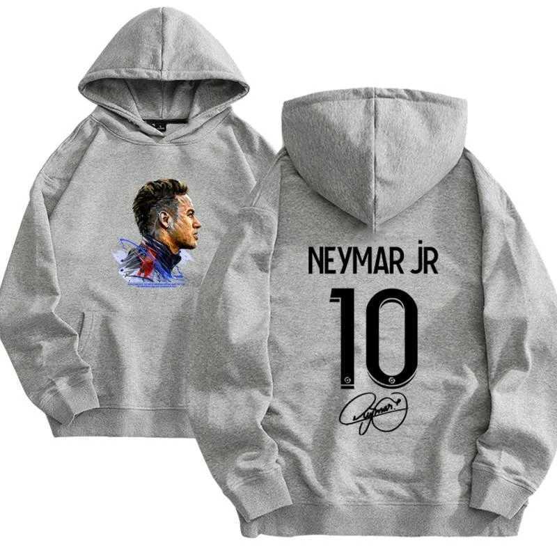Winter Cotton Fan Sweatshirt Men Hooded Warm Soccer Signature Loose Paris Neymar Tops Street Harajuku Y2K Jacket Tops X250129