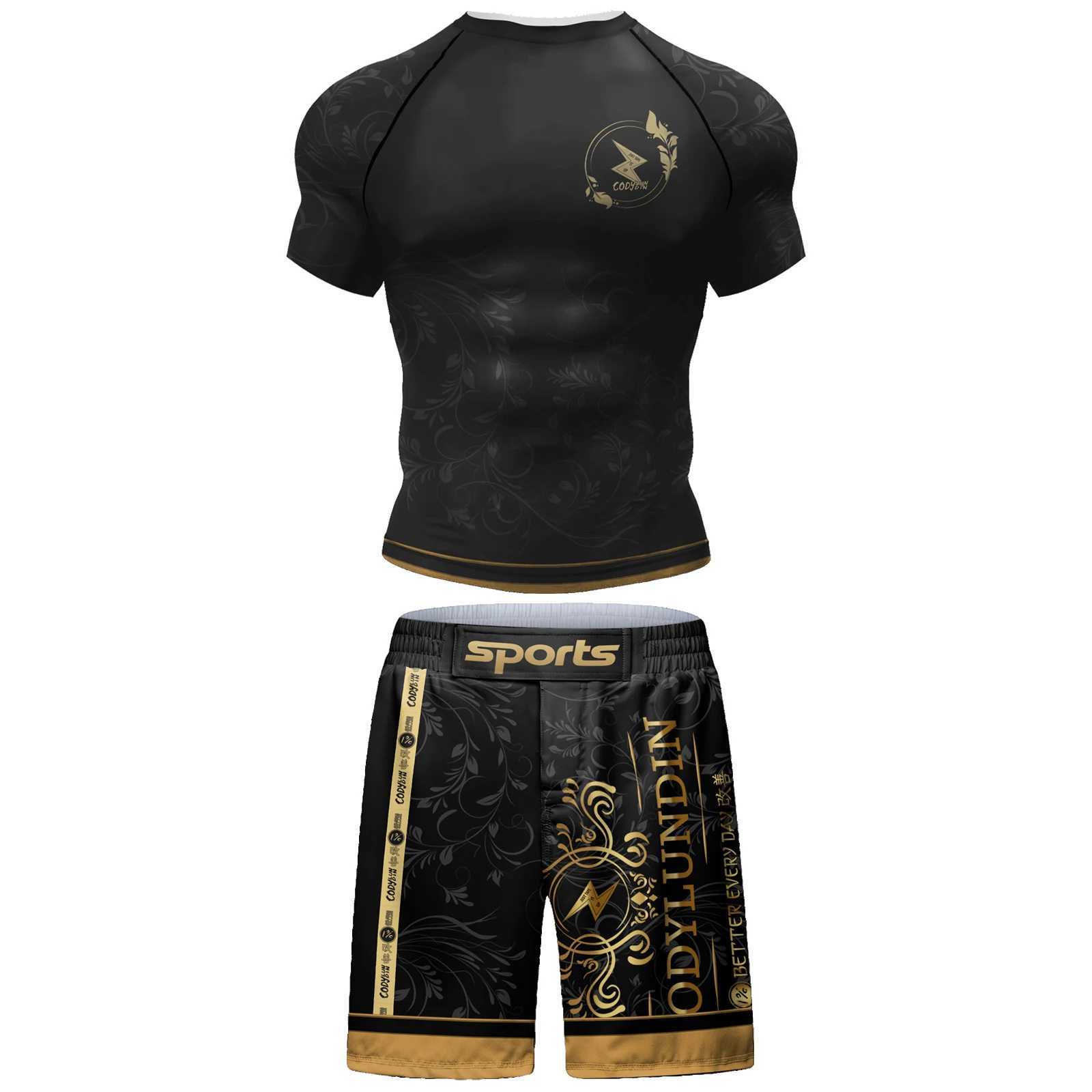 CODY sportswear Bjj jiu jitsu Rash Guard MMA shorts combat grab suit Uv protective sportswear X250129