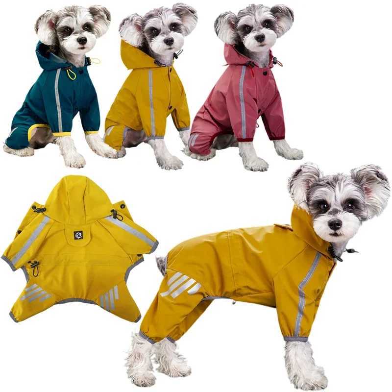 Waterproof Pet Clothes Puppy Raincoat for Small Medium Dogs Cats Hoodies Reflective Shih Tzu Overalls Chihuahua Pug Rain CoatsXJ250121