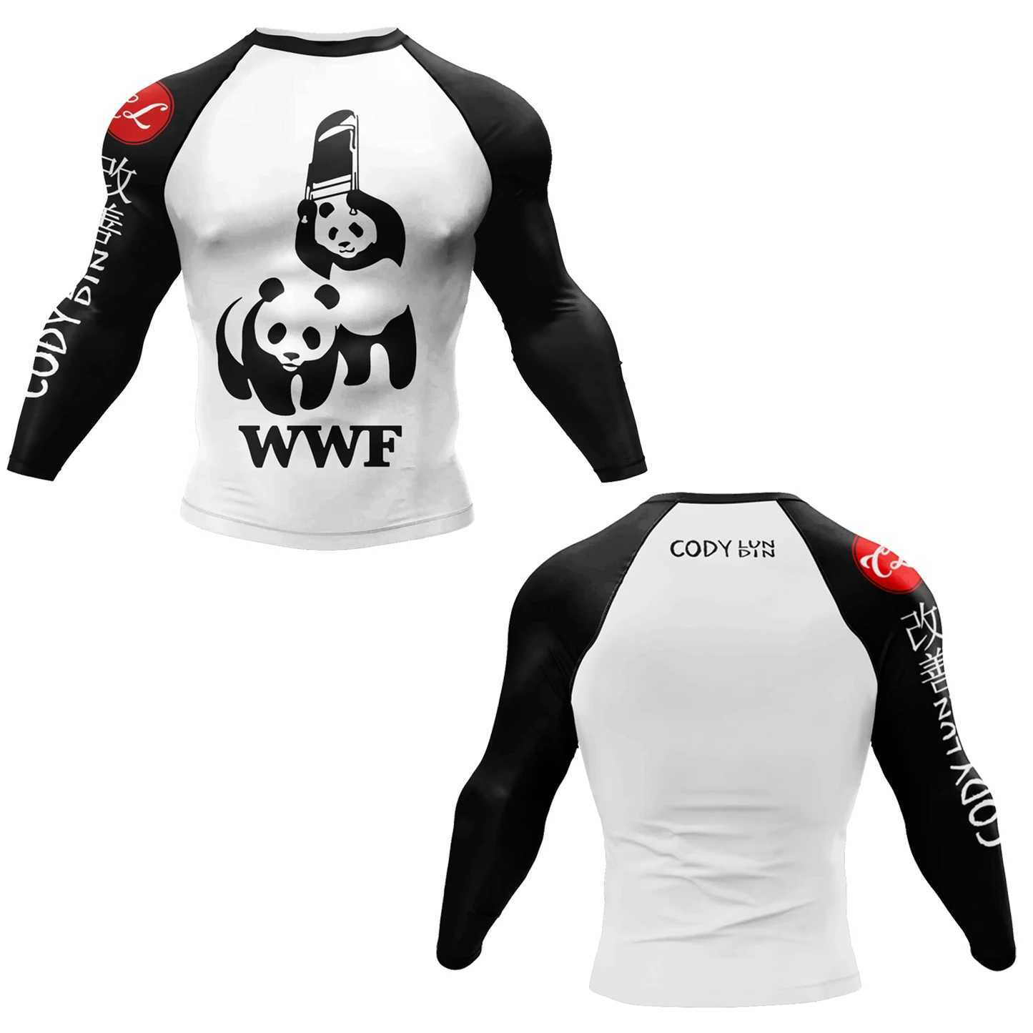 Hot sale Cody Lundin Durability MMA BJJ Rash Guard Tight Exercise Jogging T-Shirts+Pants 3D Print Compression Boxing Tracksuit X250129