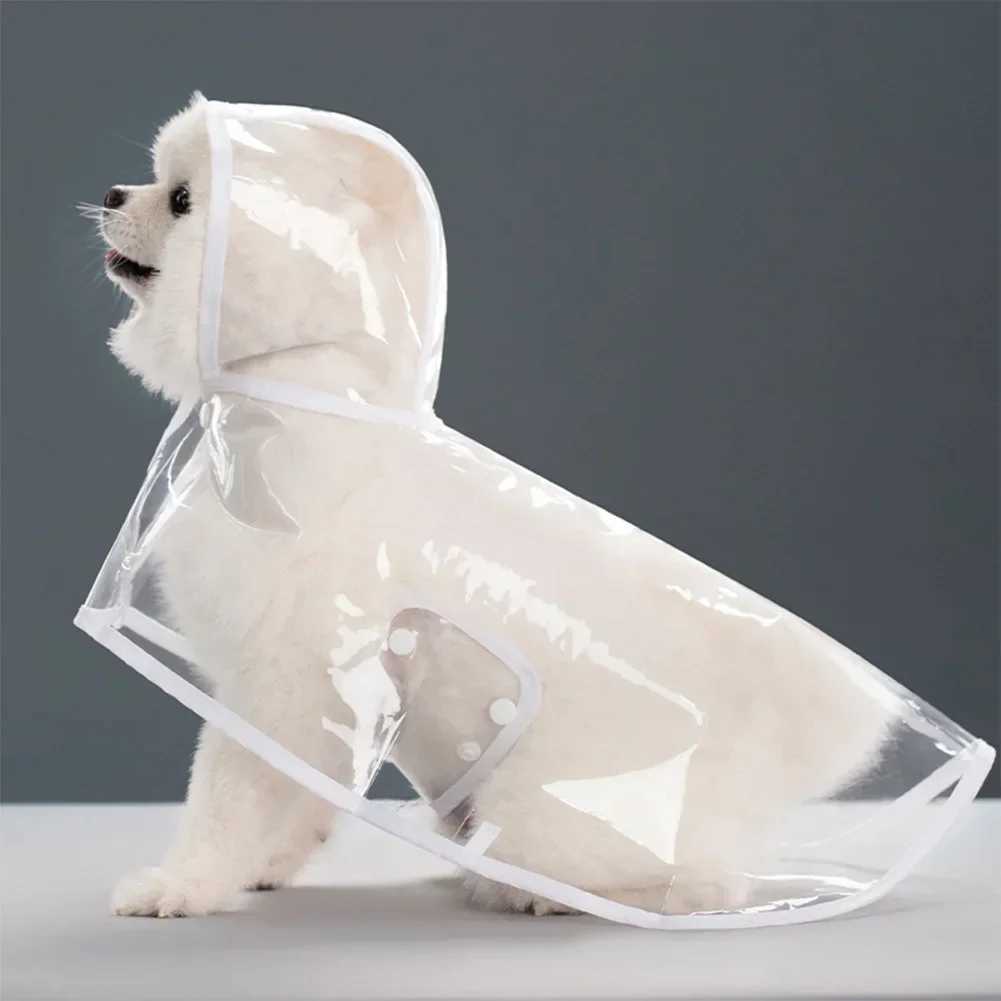 Pet Raincoat Waterproof Pet Clothes Hooded Rain Jacket for Small Medium Cat Dogs Transparent Plastic Puppy Rain Poncho RainwearXJ250121
