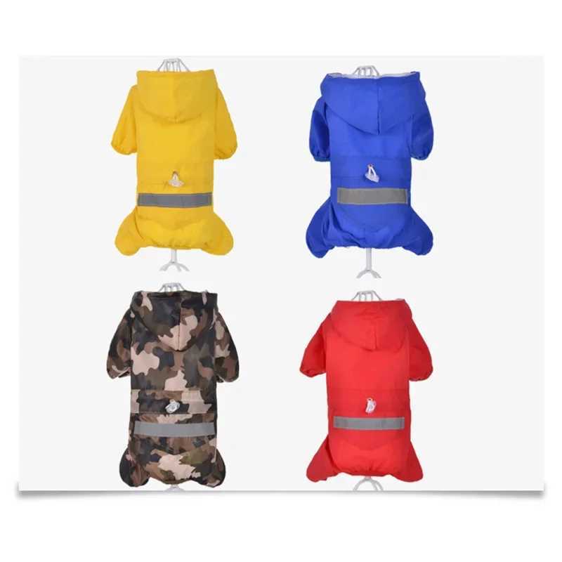 Pet Dog Raincoat Hooded Jumpsuit Waterproof Pet Dog Clothes Puppy Small Dog Rain Coat Jacket Raincoat For Dogs o com capuzXJ250121
