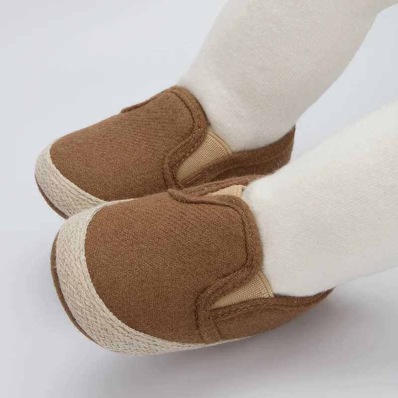 Newborn Baby Girls Boys Shoes Solid Color Spring Cotton soft-sole Slip-on flat Shallow Sneakers First Walkers Toddler Shoes X250129