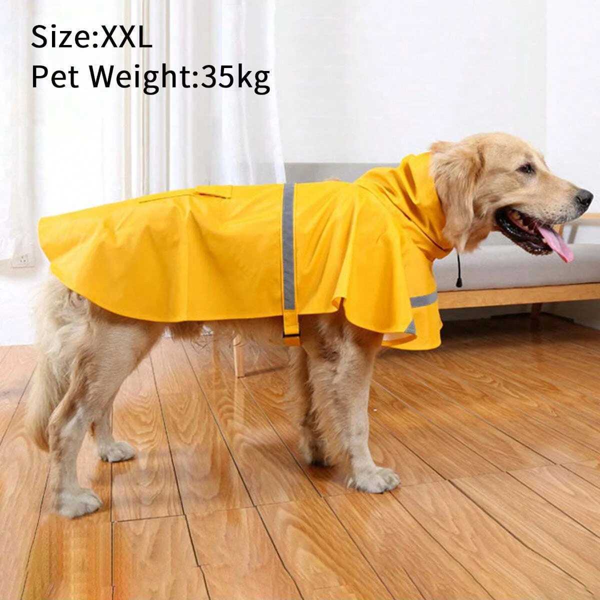 1pc - Adjustable Waterproof Dog Raincoat - Ultra-Protective Durable Quick-Dry for Rainy Adventures - Ensures Cozy Comfort!XJ250121