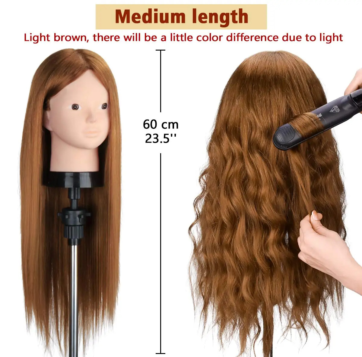 Hair Doll Head For Hairstyles Mannequin Head Hair Training Head Braid Hairdressing Practice Hair Styling Child Gift 250114