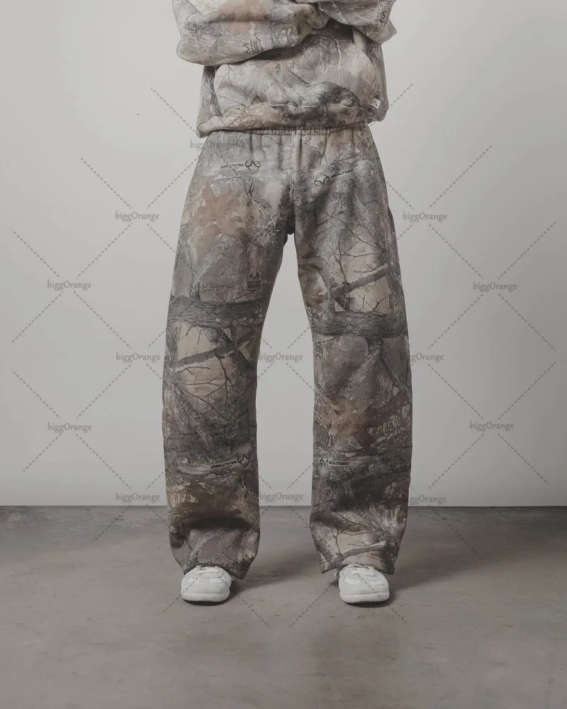 American High Street Harajuku Retro Trendy Classic Camouflage Sweatpants Oversized Loose Versatile Fashionable Wide-leg Pants 250109
