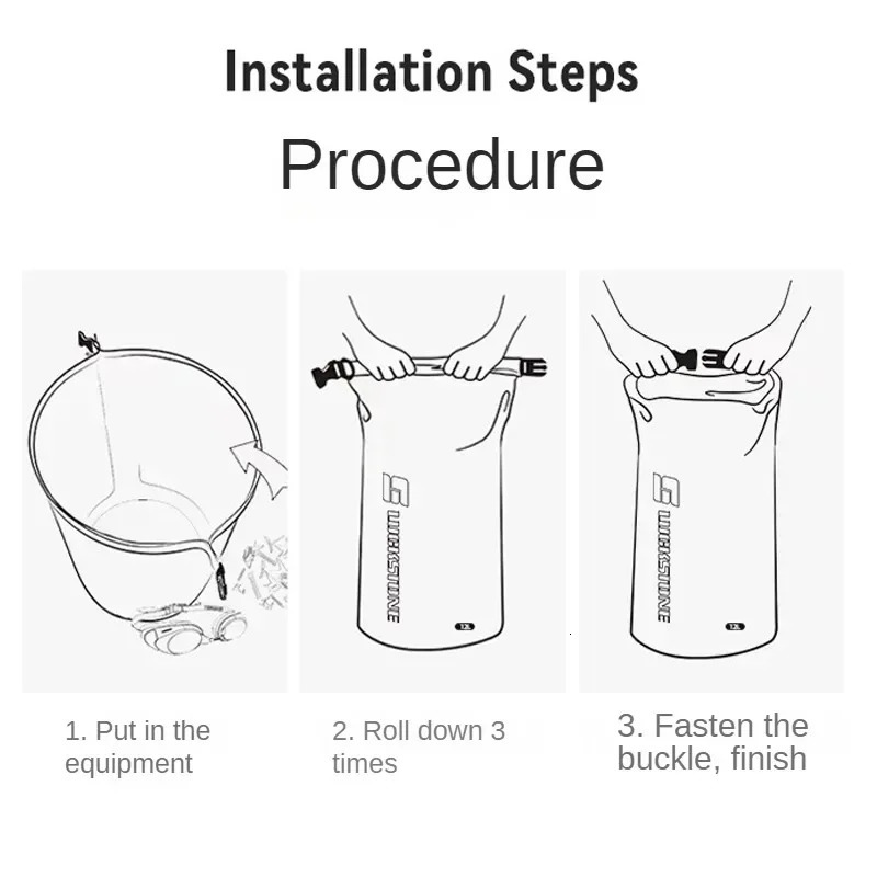 815253575L Waterproof Dry Bag Sack Ultralight Drifting Swimming Clothes Storage Rafting Kayaking Sport 250121