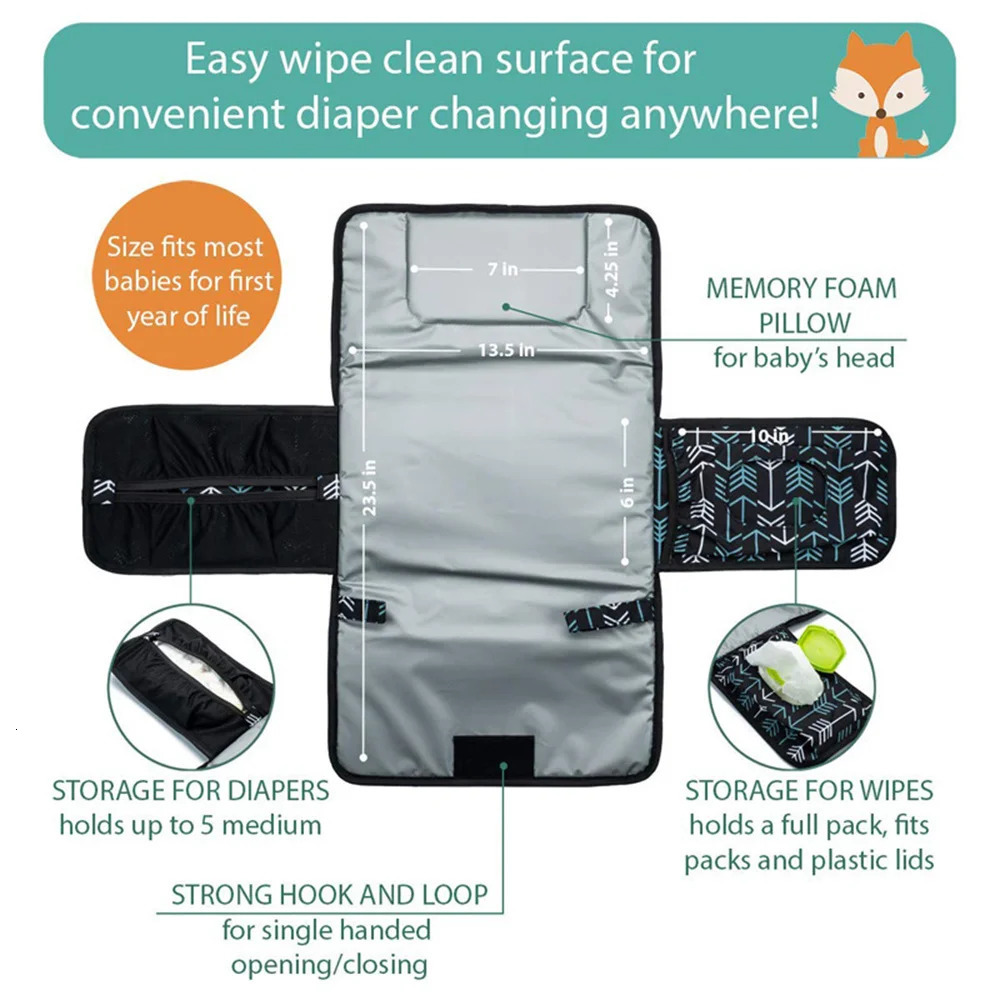 Portable Baby Diaper Changer Multifunctional born Baby Changing Table Travel Foldable Changing Mattress Cover Pads Baby Items 250114