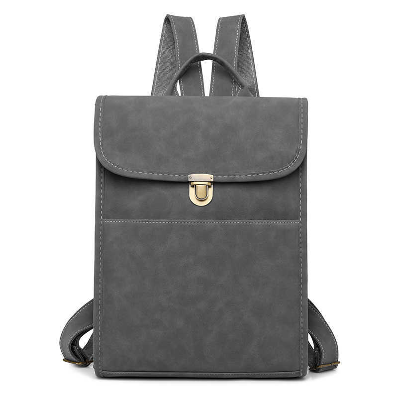Womens foreskin outdoor travel bag PU large capacity simple casual backpack womens bag