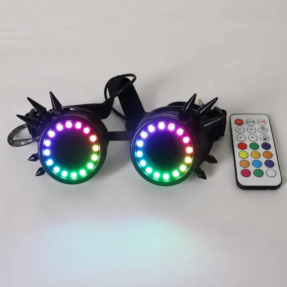 Pixel Pro LED goggles Kaleidoscope lens with over 350 modes of strong light EDM DJ Rave costume party SunGlasses Halloween T250122