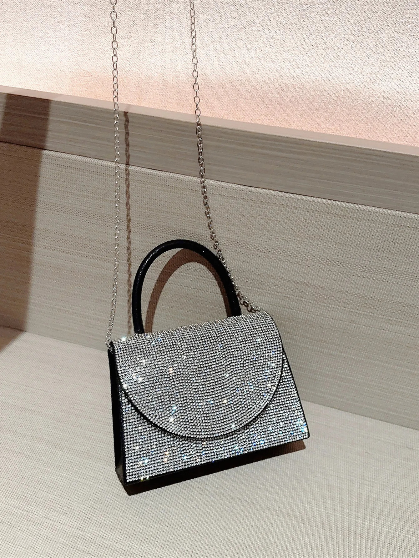 Womens Pleated Sparkling Evening Bag Flap Dress Bag Evening Bag Party Bag Prom Bag Wedding Bag Clutch Bag 250118