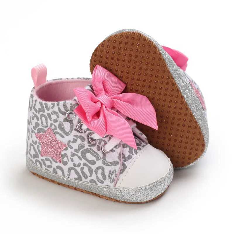 Newborn Baby Boys Girls High Tops Star Sneakers Soft Anti-Slip Sole Moccasins Infant Newborn Toddler First Walking Crib Shoes X250129