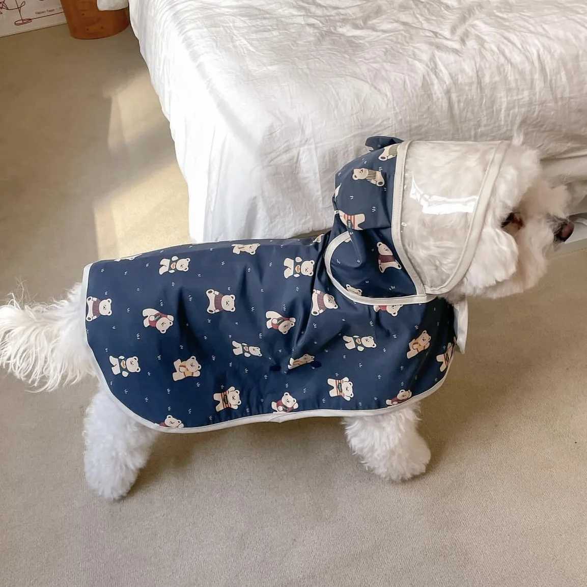 Puppy Dog Rain Coat Waterproof Reflective Classics Pet Raincoat with Harness for Small Dogs Pomeranian Dachshund ImpermeableXJ250121