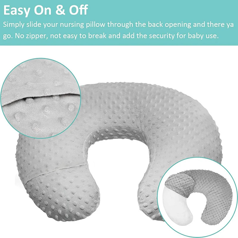 Soft Minky Dots Changing Table Sheets with Matching Nursing Pillow Cover for Baby Boy and Girl Changing Pad Cover 2PCS 250114