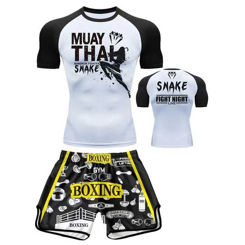 2024 New MMA Boxing Short SLeeve Childrens Suit Sports Mens and Womens Fighting Breathable Quick Drying Training Set X250129