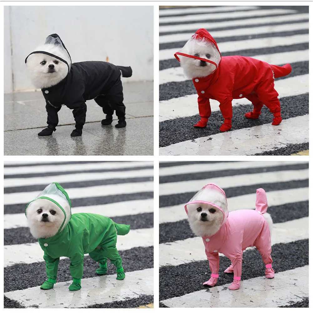 Pet Puppy Dog Raincoat Rain Jacket Coverage 4 Legs Full Body Protection Cover Waterproof Rain-Proof Mud-Proof Raincoat for DogsXJ250121