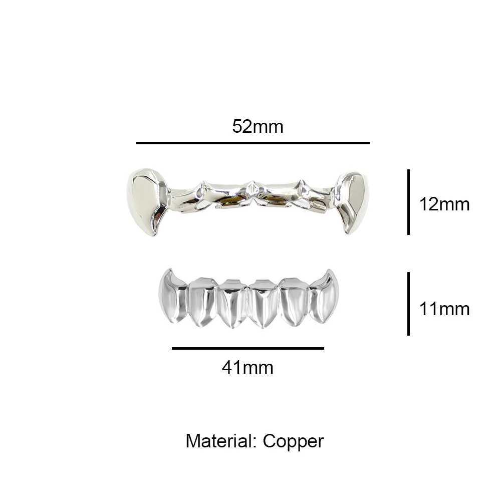 RACHELZ Hip Hop DIY Top Bottom Teeth Grillz Fangs Fashion Glossy Tooth Caps Decor For Women Men Jewelry Party CosplayXJ250114