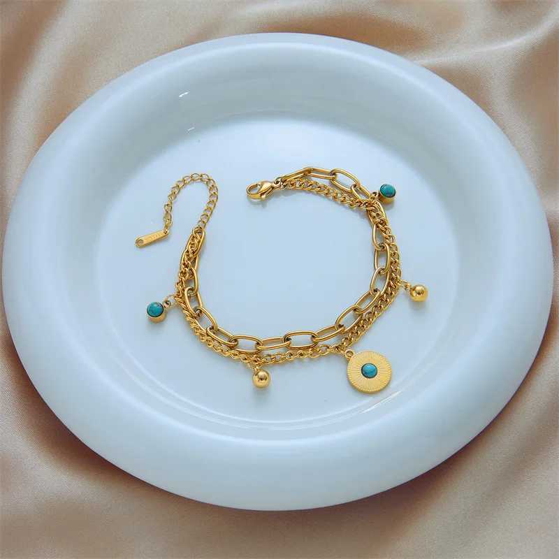 Vintage Stainless Steel Bracelet for Wen Evil Eye Charm Bangles Steampunk Gothic Party Luxury Jewelry Gift X250129