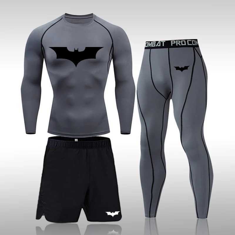 Sportswear Quick Dry Rashgard Sport Shirt Men Compression Pants Gym Running Shirt Men Fitness Leggings Clothes Tight Suit X250129