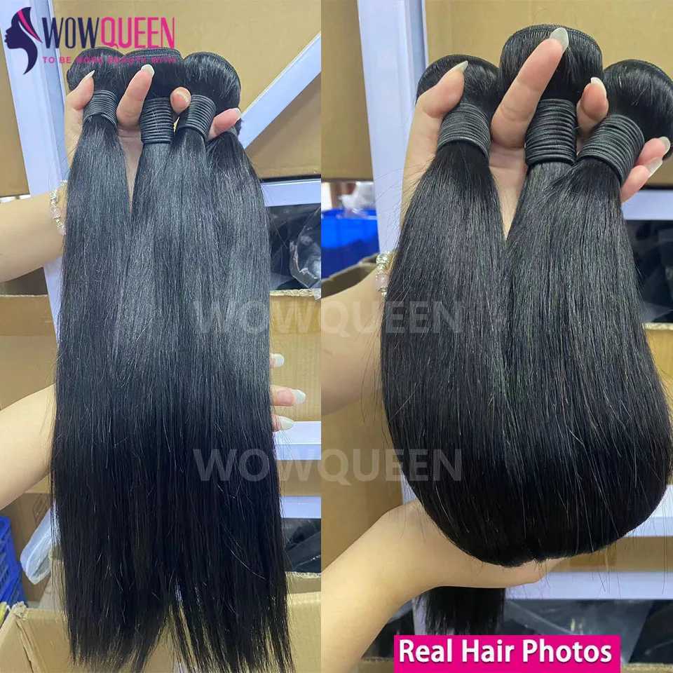 Straight Hair Bundles With Frontal 13X4 Human Hair Bundles With Clo 4x4 5x5 Brazilian 36 38 40 Inch Hair Weaving ExtensionsXJ250120