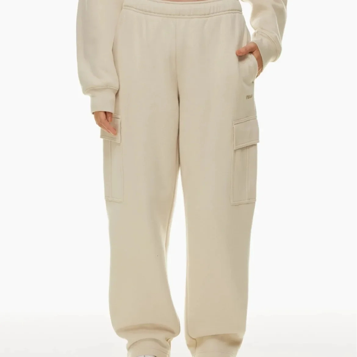 Pine High-waisted Wide-leg Cropped Pants Womens Casual Pants Loose Fit Autumn/winter Arrival 250109