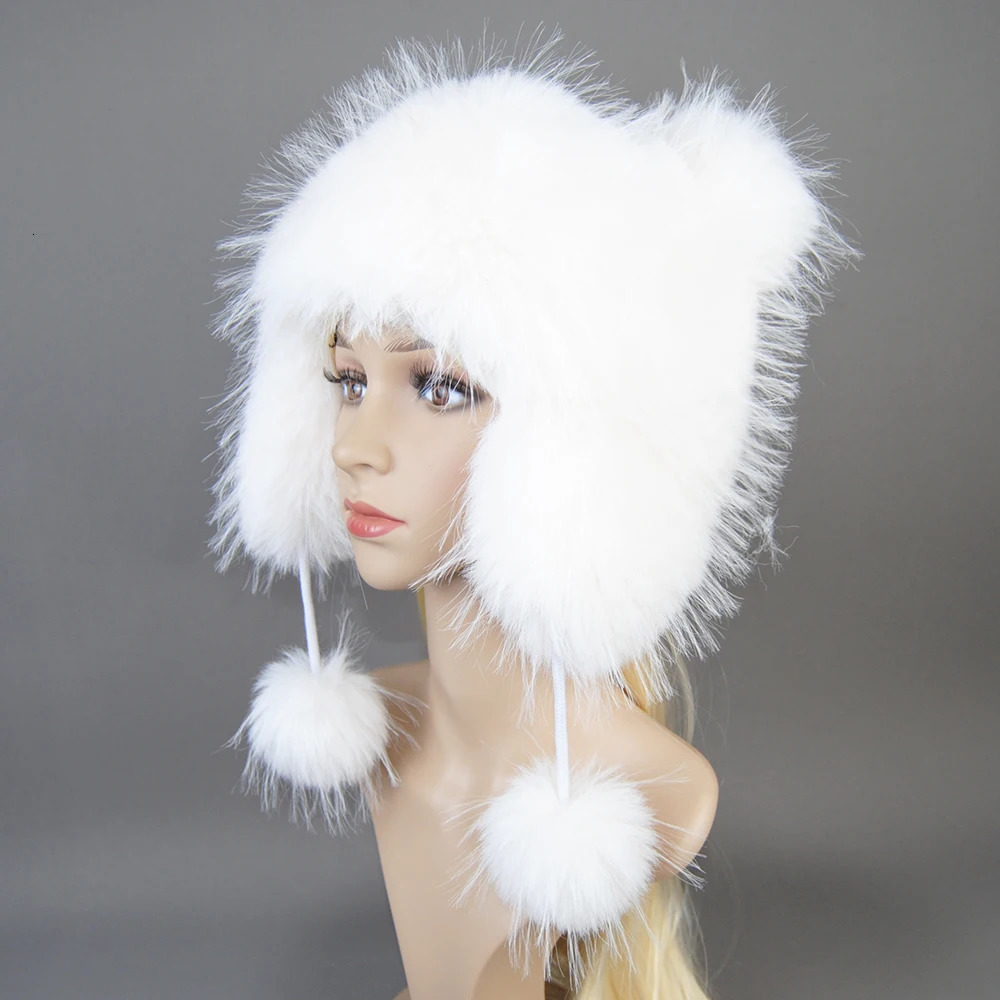 Raccoon Fur Bomber Hat Raccoon Fur Hat Womens Winter Hat Raccoon Fur Hat 250109