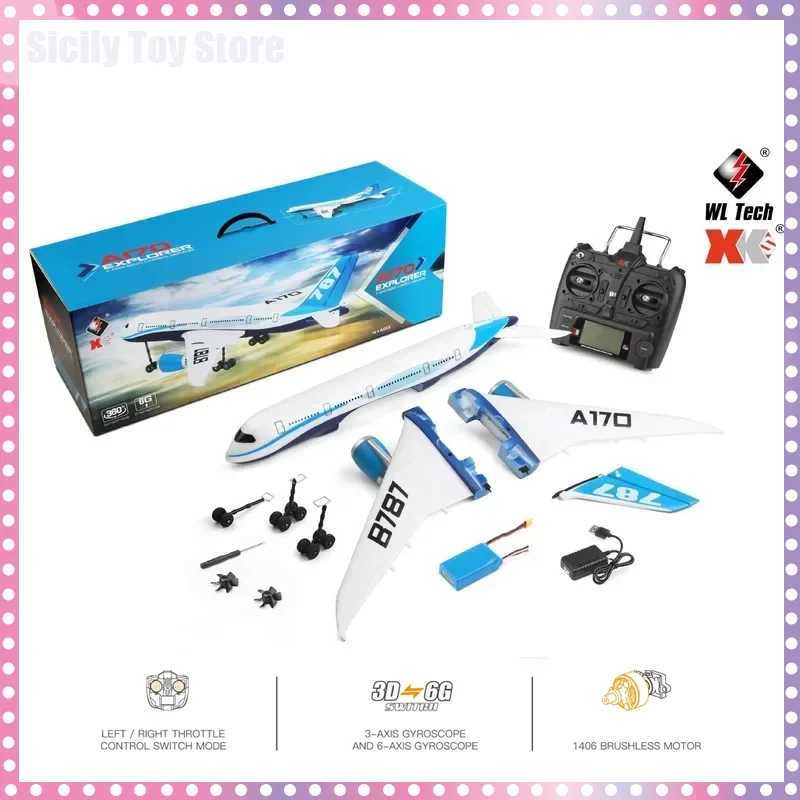 WLtoys XK A170 RC Airplane 660mm Wingspan 2.4G 4CH Remote Control Airplane 3D/6G Brushless Motor EPO Material Drone Boys Toys X250129