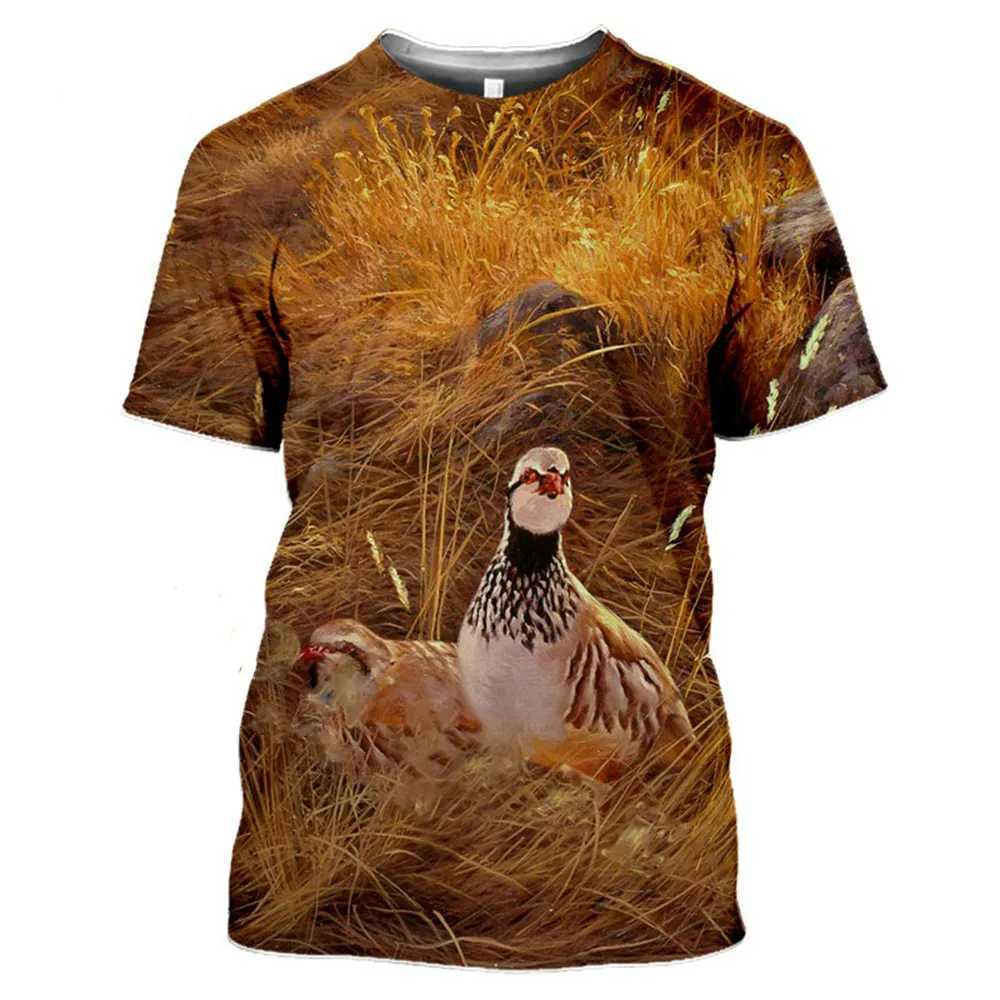 Summer Outdoors Hunting Camouflage t shirt for men Fashion New Casual Personality Printed Animal Pattern Round Neck Tees TopsXJ250117