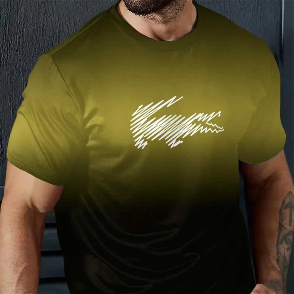 Men T Shirt Crocodile Pattern Casual Male Fashion Short Sleeve T-Shirt 3d Printed Tees Outdoor Oversized Mens Clothing 2024 TopXJ250117