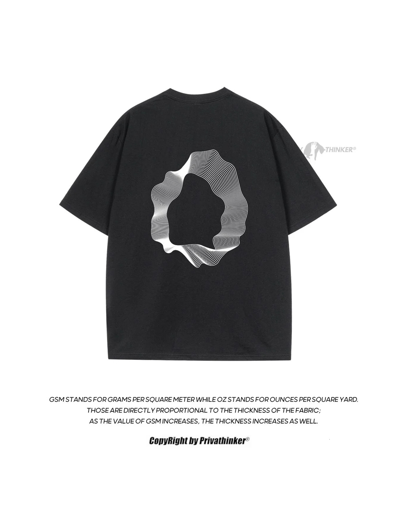 Cotton Men Irregular Circles Graphic Tshirts Short Sleeve Casual Clothing Fashion Tees Oneck Male Tops Kpop Y2K 250122
