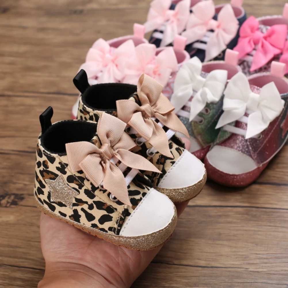 0-18M Pink Baby Shoes Lovely Bow Princess Fashion Sneakers Infant Toddler Soft sole No Slip First Walkers baby Christening Shoes X250129