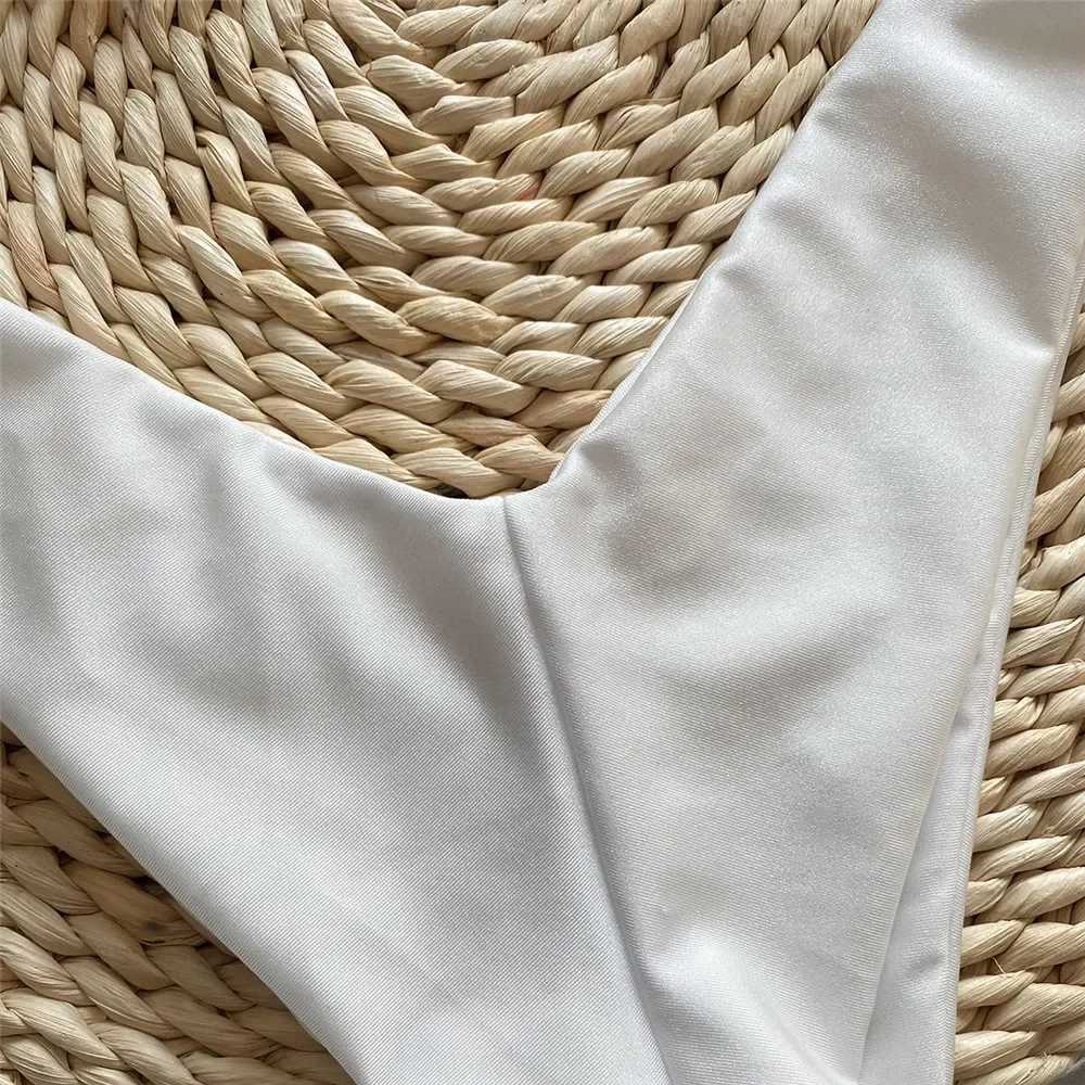 White Push Up Bikini 2025 Women Underwired Swimwear String Swimsuits High Led Cut Bathing Suit Wrinkled Sexy Bikinis Sets jerXJ250120