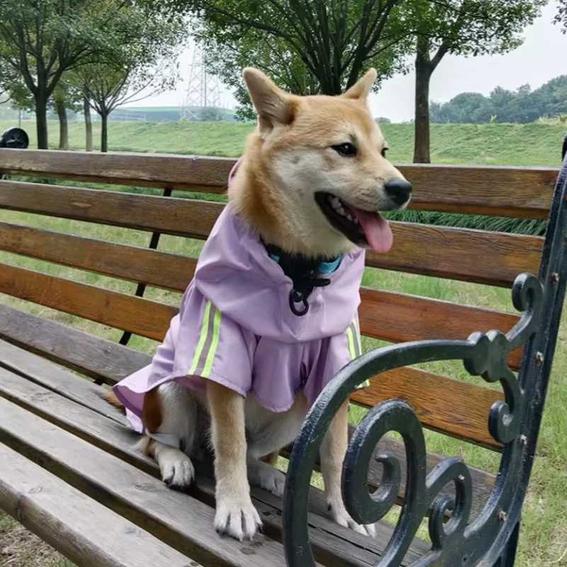 Small Medium Large Dog Raincoat Convenient Reflective Pet Rainy Dog Clothes Outdoor Waterproof Cape Pet RaincoatXJ250121