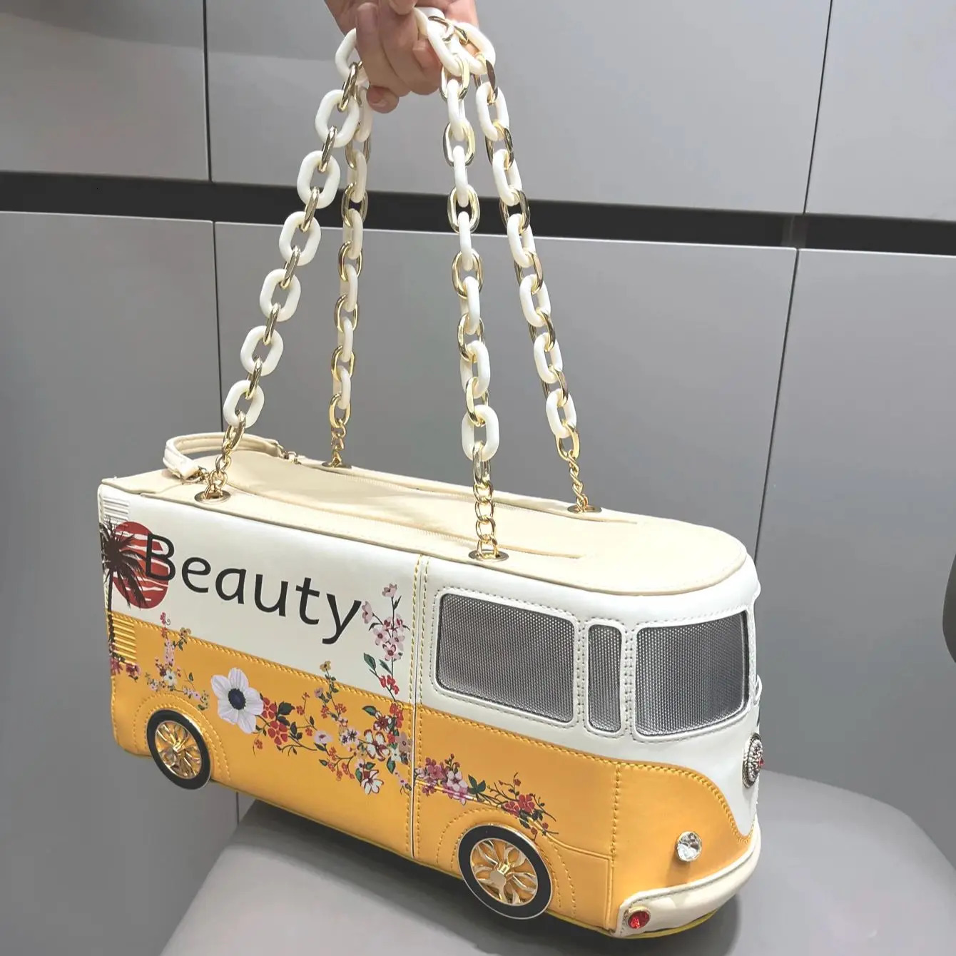 Purses and Handbags funny bus shape bag pu leather Womans bag Purse High quality Party Wedding bag 250113