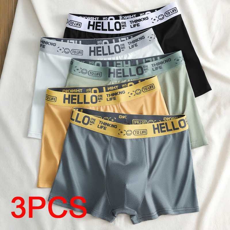 3PCS Large Size Sports Boxer Man Fashion Hot Men Underwear Sporty Boxers Mens Square Panties Briefs Gifts Shorts UnderwearsXJ250114