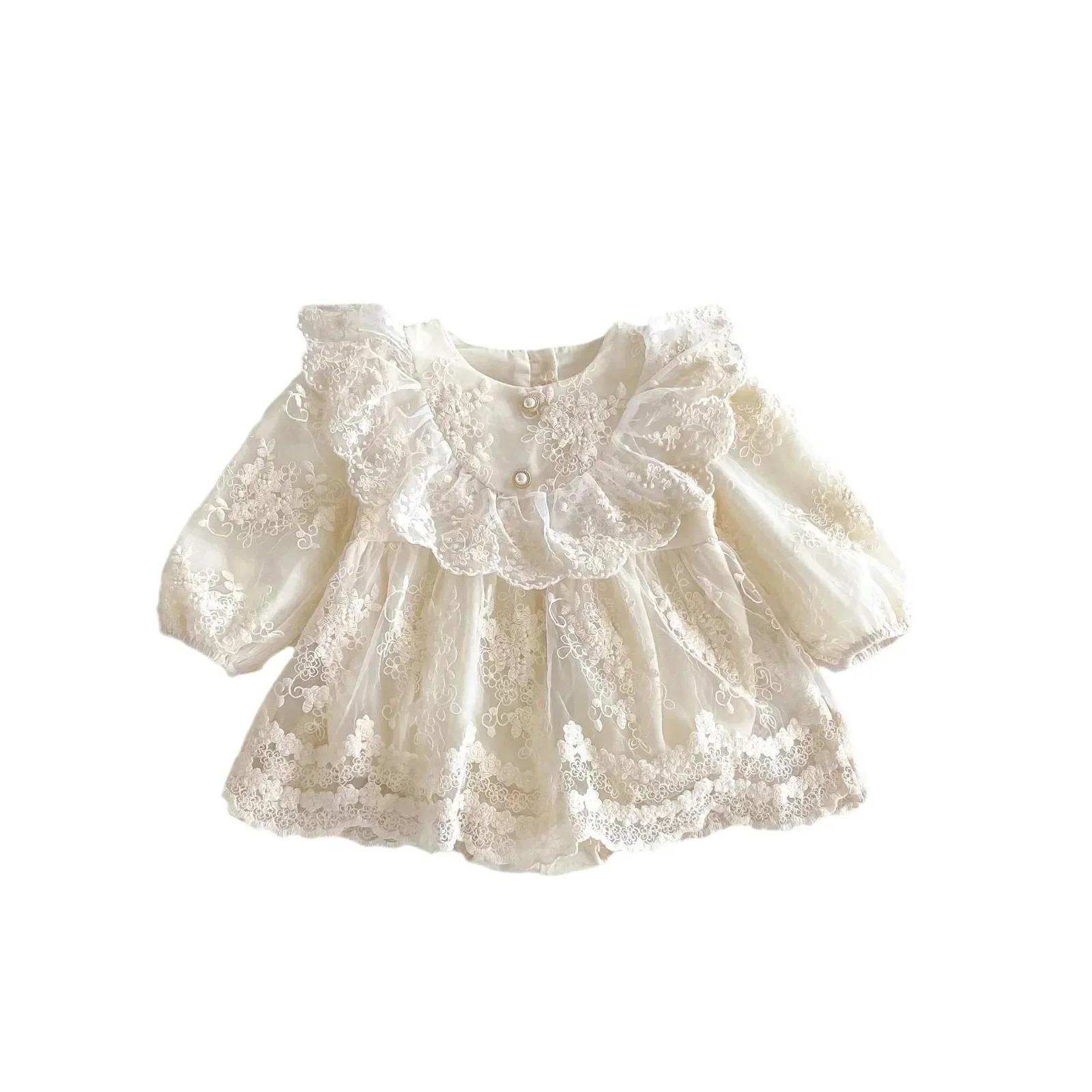 4055 Baby Clothes Bag Fart Clothes Autumn Korean Baby Girls Romper Dress Princess Climbing Clothes 250116