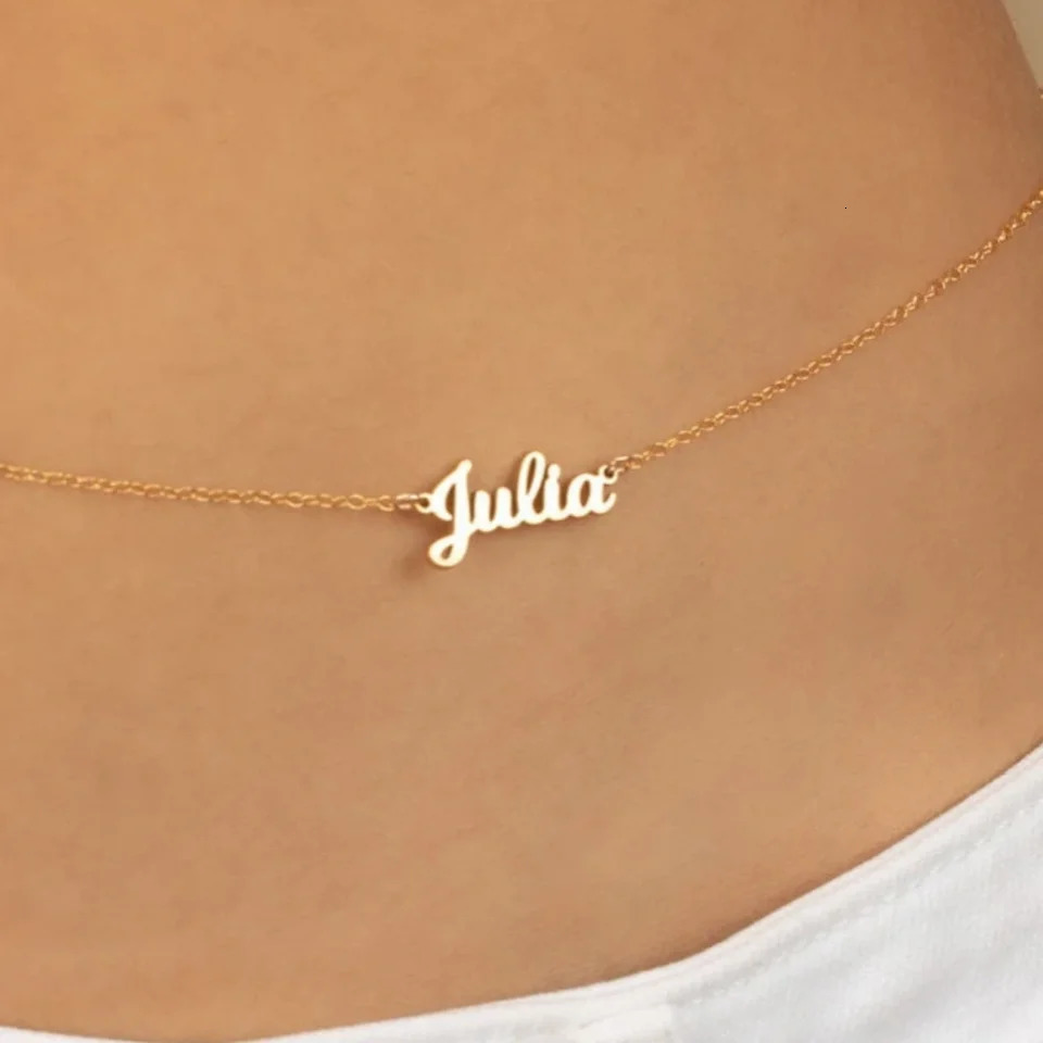 LeeChee Name Belly Chain Personalized Name Cable Waist Chain Bikini Jewelry Bridal Bridesmaid Beach Wedding Gift 250117