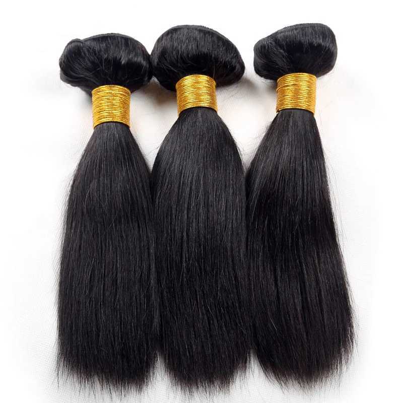 12A Malaysian Straight Bundles With Clo 3 Bundles With Clo Unprocessed Virgin Short Bob Tissage Boucl Cheveux HumainXJ250120
