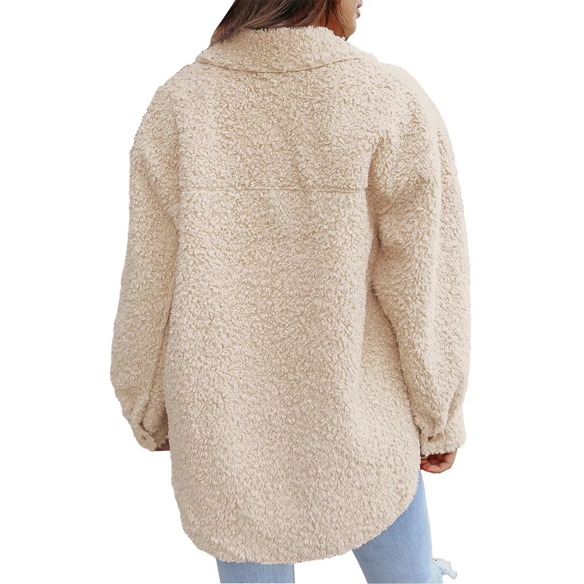 2024 Autumn Winter Womens Plus Velvet Coat Female Lapel Singlebreasted Jacket Women Woolen Thicken Warm Outwears Fleece 250110