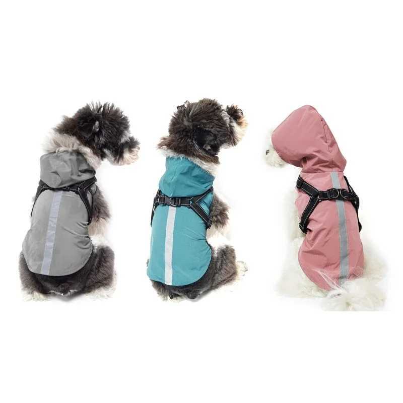 Dog Raincoats Reflective Dog Waterproof Rain Coat Allseasons Pet Clothes OutdoorActivity Raincoats with Adjustable LeashXJ250121