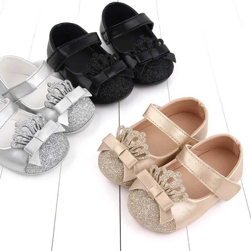 Baby Girl Shoes Cute Crown Soft PU Mary Jane Shoes Anti-slip Sole Spring Summer Sandals for Baby Girl New Fashion X250129