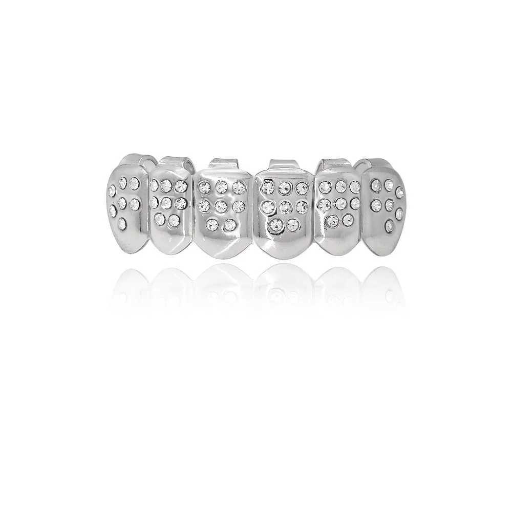 Fashion Gold Plated Teeth Grillz Hip Hop Cool Popular Vampire Gangsta Fang Tooth Cap Mold Kit Body Jewelry Gift NewXJ250114