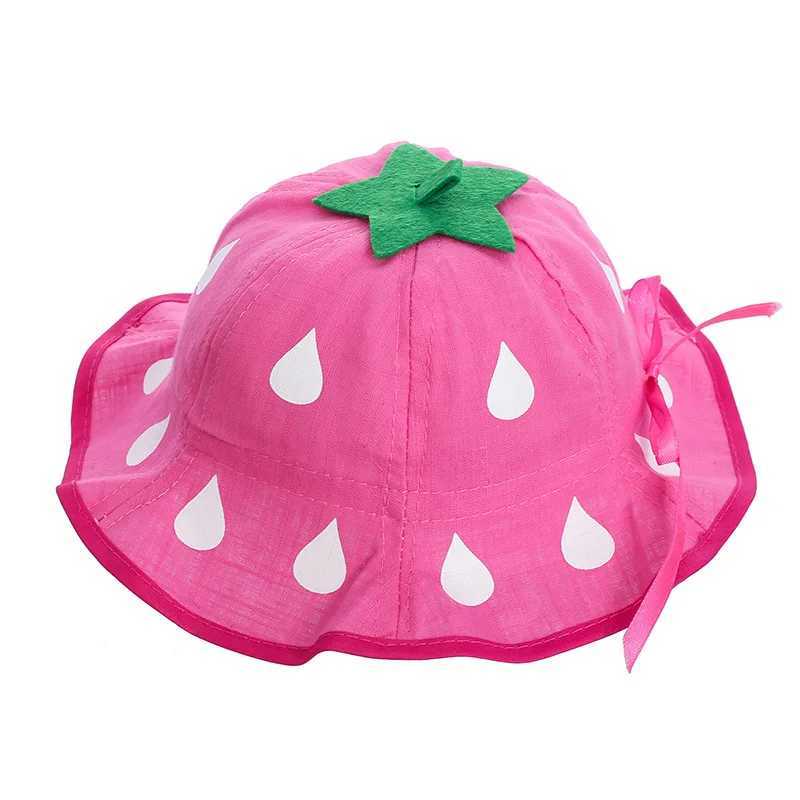 Girls hat Fashion bucket hat Cute mesh sun hat Baby hat Strawberry baby bean summer baby clothing BP52 M250121