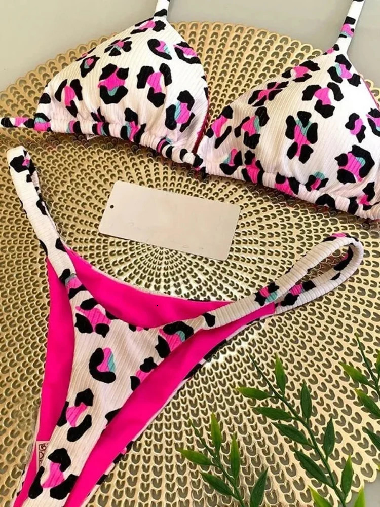 OIINAA Sexy Bikini Set Women Swimsuit Two-pieces Chic Printed Beachwear Summer 2025 Fashion Swimwear Bathing Suit Beachwear 250122