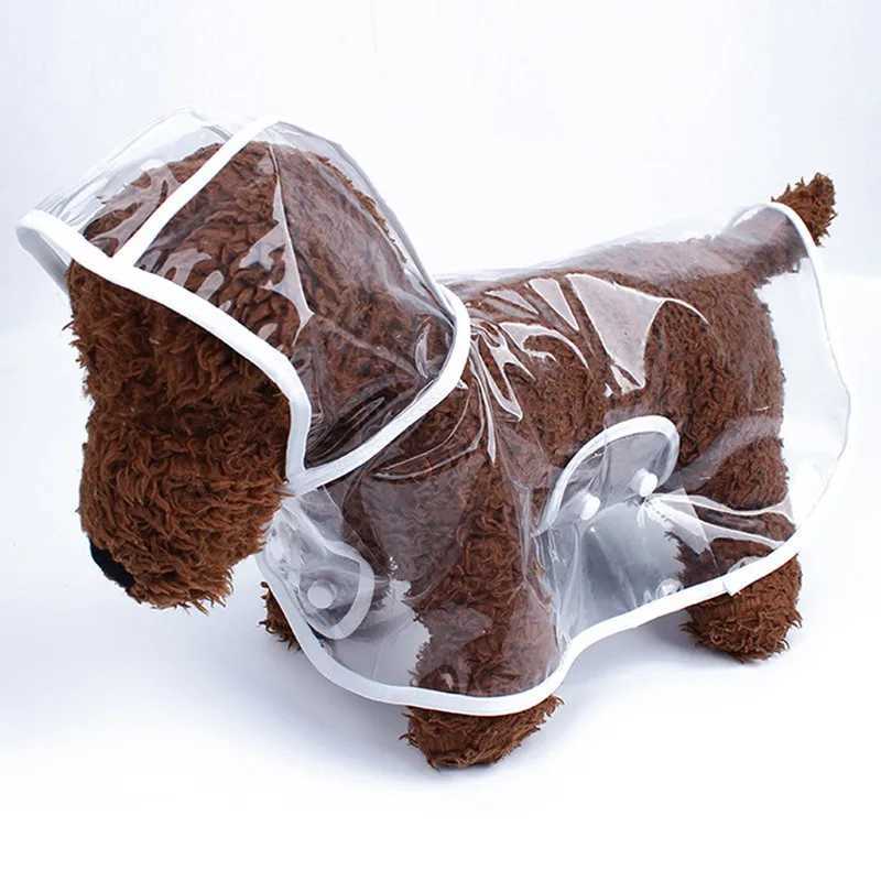 Xs-8XL Pet Dog Puppy Clothes Waterproof Transparent Rainwear Fashion Color Edge Snap Design Rain Coat for Large Dogs CostumesXJ250121