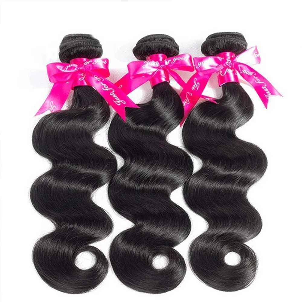 Brazilian Raw Hair Bundles With Clo 100% Human Hair Bundles With Frontal HD Transparent Lace Clo With Hair Weave BundlesXJ250120
