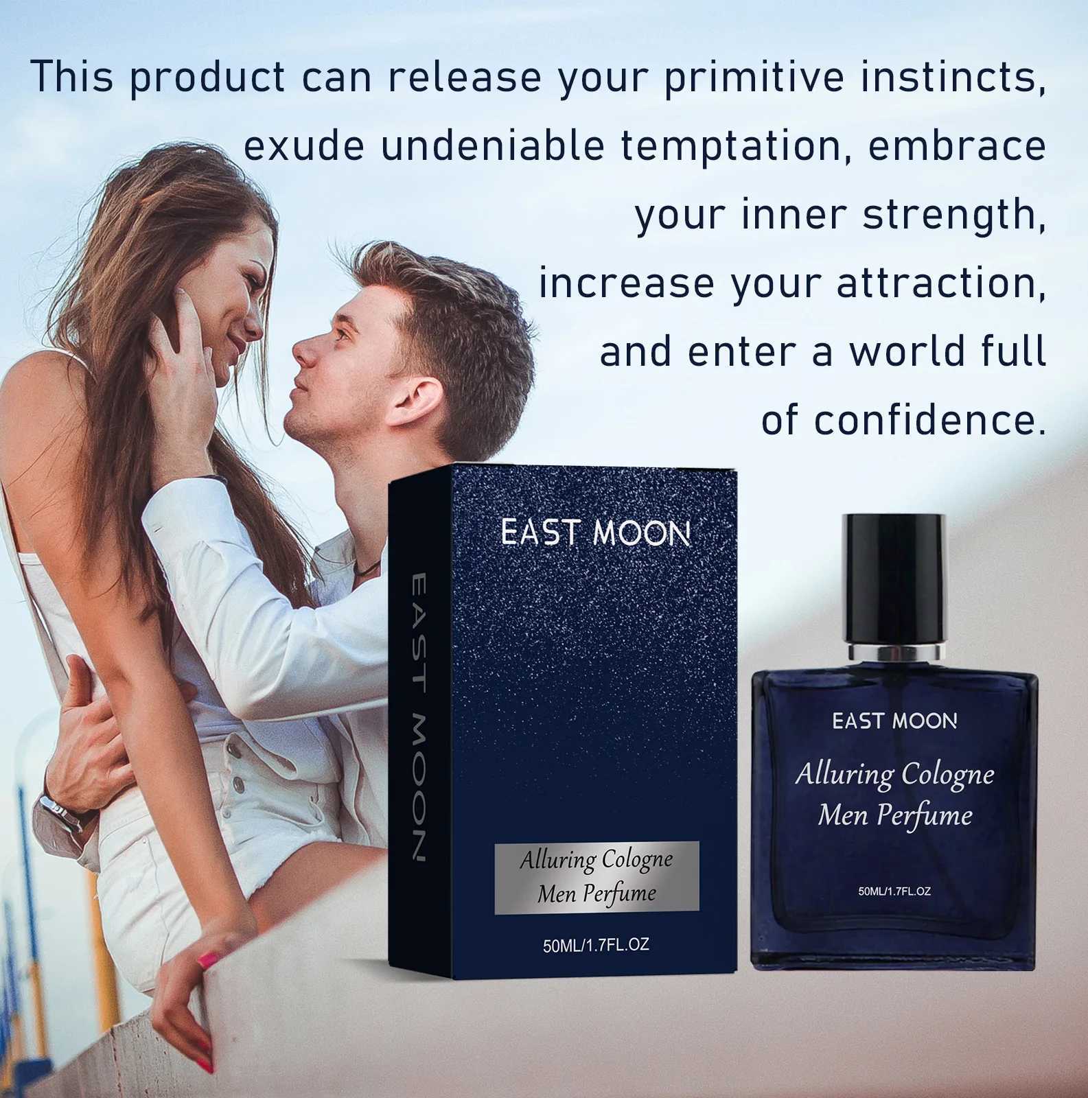 East Moon 50ml Mens Cologne perfume Lasting Charming Gentlemans Body Fresh perfume Dating Atmosphere Flirting Pheromone perfumeXJ250409