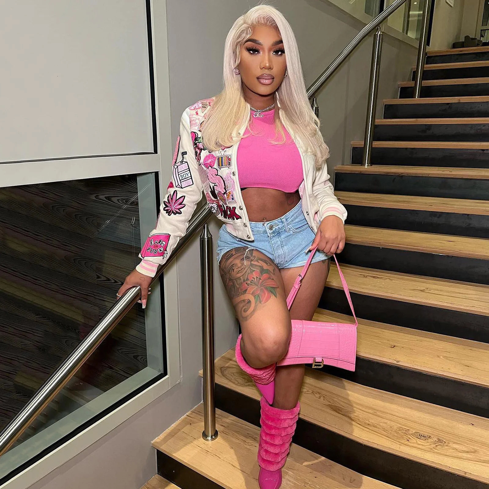 Racing Bomber Varsity Jacket Summer Y2K Streetwear Clothes Women Cropped Cyber Y2K Streetwear Jackets Letterman Racer Coat 250118