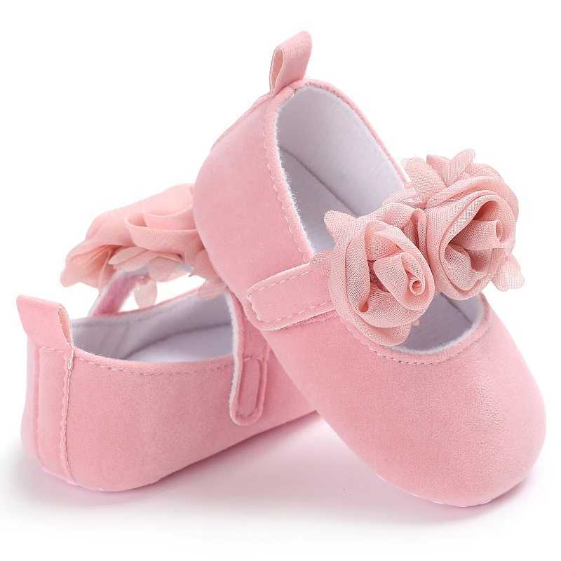 Baby Girls Fashion Lace Solid Color Princess Shoes Comfortable Soft Sole Non-Slip Toddler Shoes White Baptism First Walker X250129