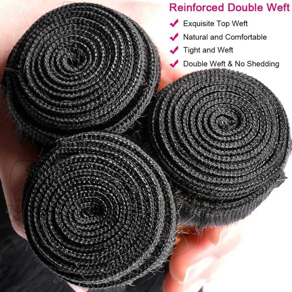Human Hair Bundles with Clo Deep Wave 3 Bundles with 4x4 HD Lace Clo Brazilian Virgin Hair Weft Human Hair Natural ColorXJ250120